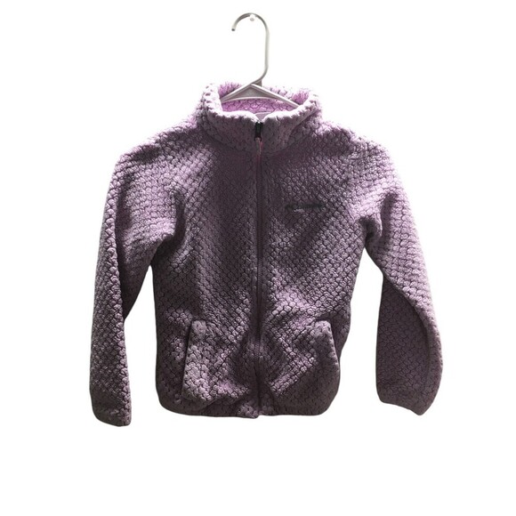 Columbia Jacket Girl's Size Small Zip Soft Plush Long Sleeve Purple - Picture 1 of 6
